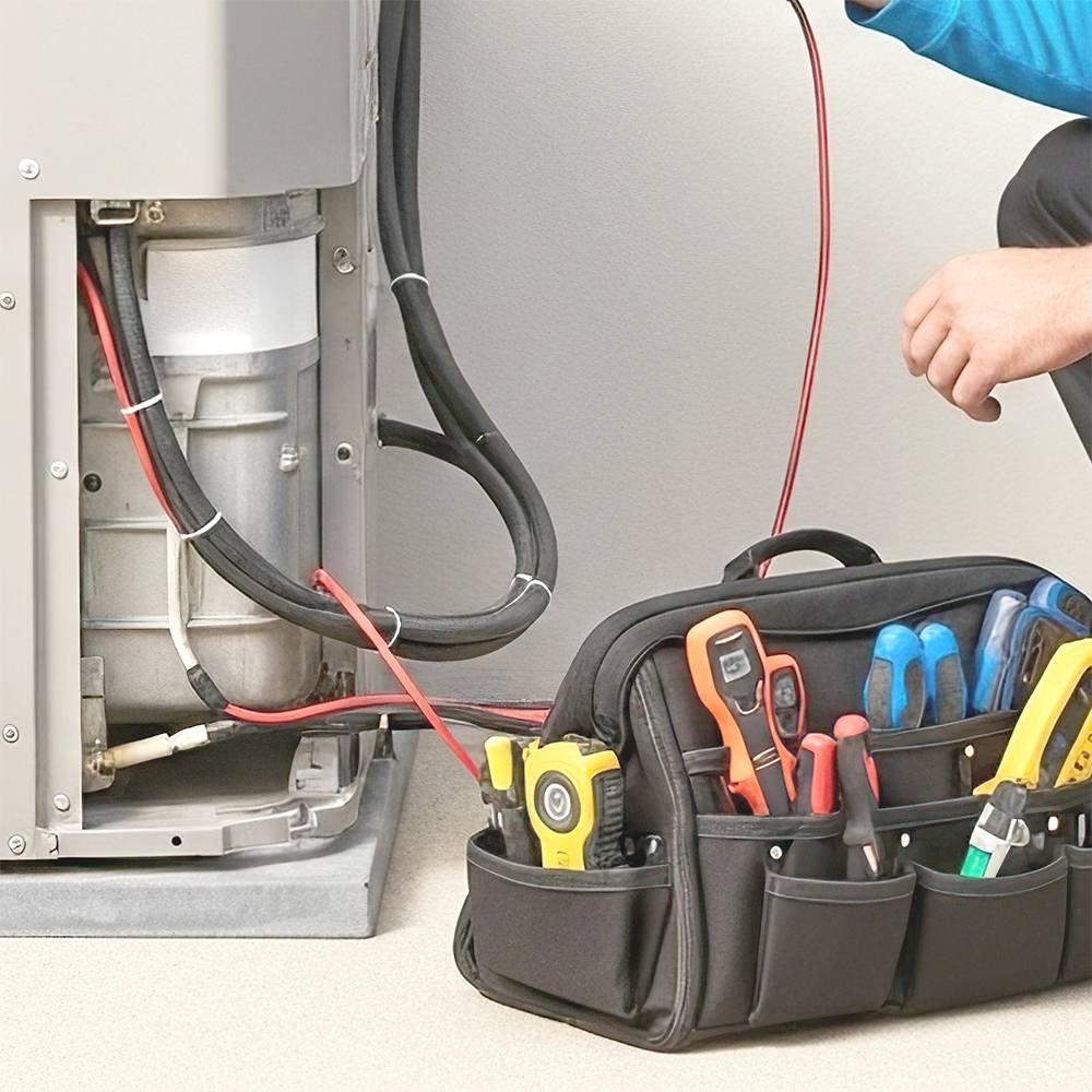 Maintenance AC unit and tools for fixing the machine